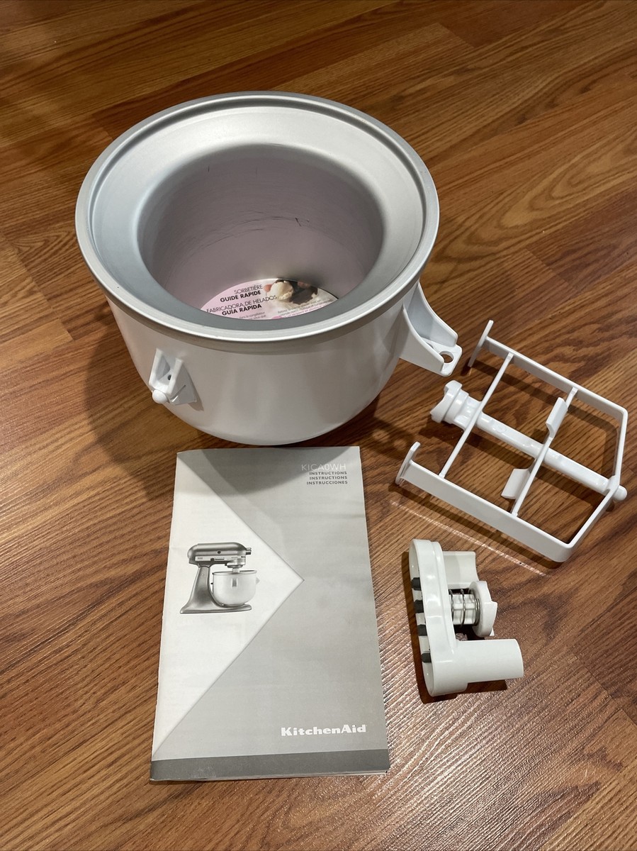 KitchenAid Ice Cream Maker Stand Mixer Attachment KICA0WH