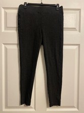 LOFT Charcoal Gray Knit Pull-on Skinny Pants Leggings Medium EUC