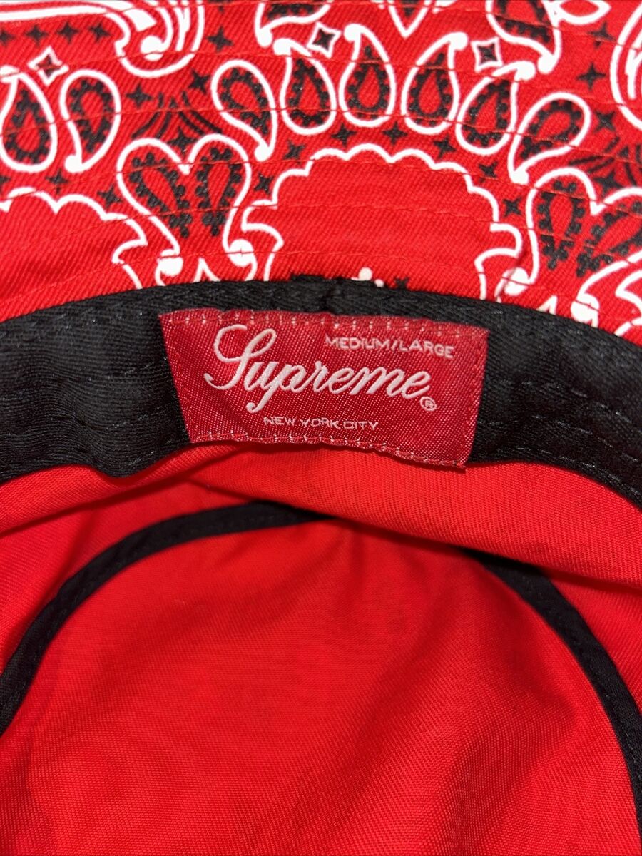Supreme Red Bandana Crusher / Bucket Hat / Size M/L Great Supreme Red Bandana Crusher / Bucket Hat / Size M/L Great