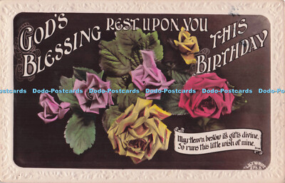 R733481 God Blessing Rest Upon You This Birthday Roses Lilywhite Photographic Se