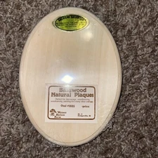 Walnut Hollow Farm BASSWOOD Natural Plaque 7 1/2 X 5 1/2 Unfinished Wood Oval