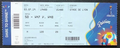 TICKET FIFA Frauen WM 2019 Match 50 Netherlands Niederlande Sweden Schweden # 96