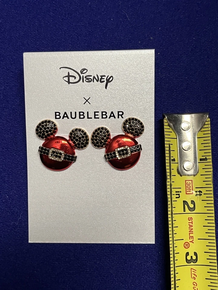 Baublebar Disney Navidad Mickey Mouse Traje de Papá Noel Pendientes NUEVO Foto 4 de 4