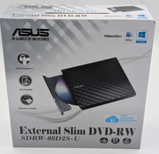 ASUS DVD-RW External Slim Drive SDRW-08D2S-U Both PC Windows 10  MAC Pre-owned