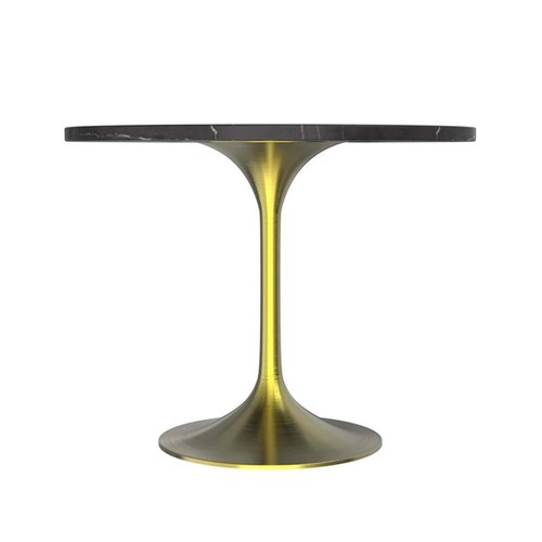 LeisureMod Verve Modern 36" Round Dining Table with Sintered Stone Top ...