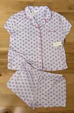 NWT Laura Ashley Super Soft 2-Pc Short PJ Size L Floral Cottage Core Retail 48