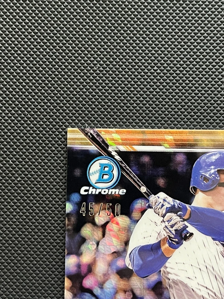 Bowman Chrome National Card Show Anthony Rizzo Gold Refractor 2019/50 Cubs SP Foto 2 de 4