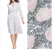 Gal Meets Glam Lizzie Midi Dress 14 Floral Pink Pleated V-Neck Wedding Party EUC