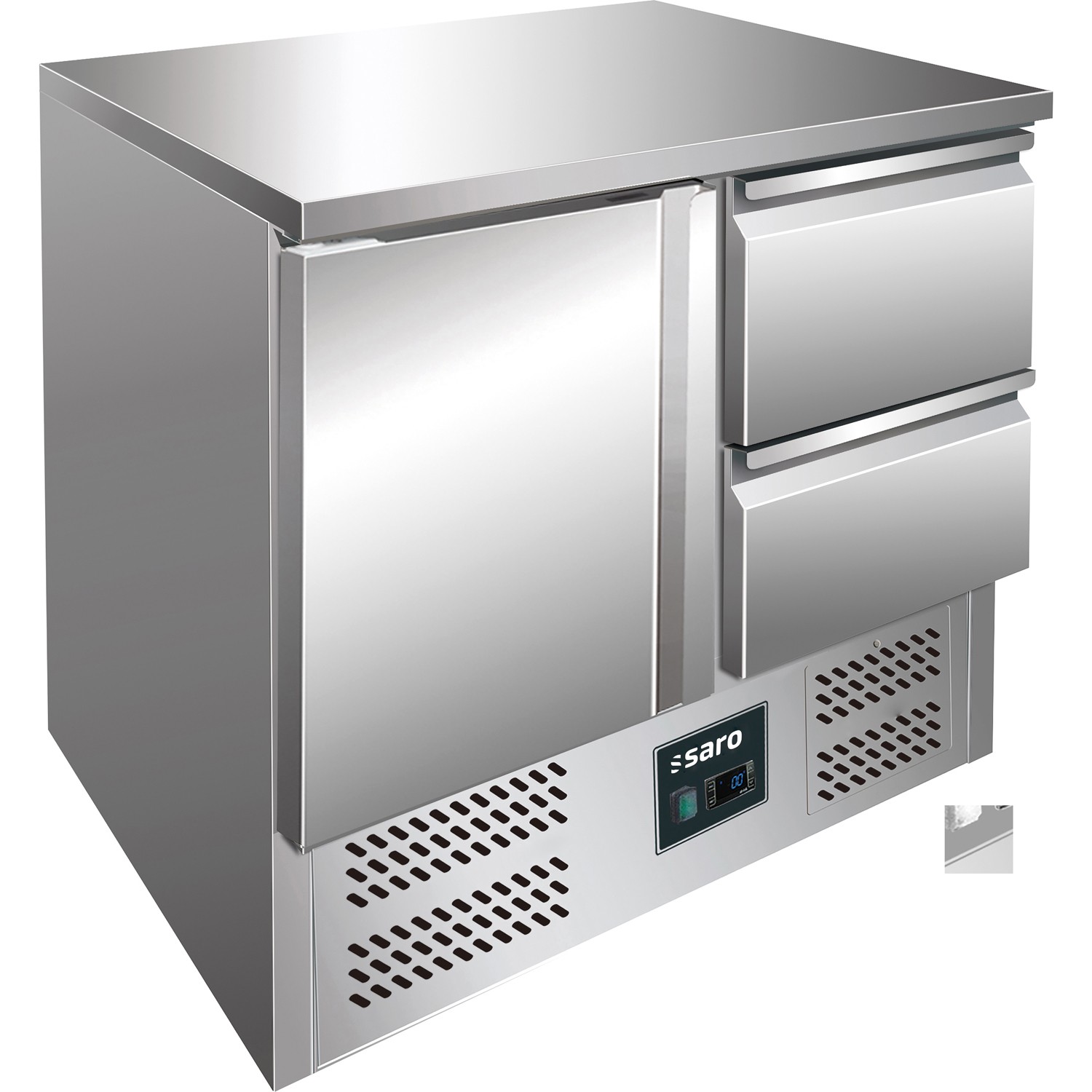 SARO Kühltisch mit Tür und Schubladen, Modell VIVIA S 901 S/S TOP 2x 1/2 GN K...