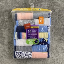 Hanes Underwear Youth Girl 6 Tagless 14 Briefs Soft Breathable No Ride Up Cotton