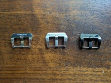22mm Panerai 'Pre-V' Style Buckle Lot of 3 Brushed, Polished, Polished Black