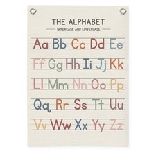 Alphabet Banner Wall Hanging Decor 18x25 Inch - High-Quality Linen for Nursery