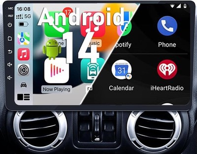 For 2011-2014 Jeep Wrangler JK Carplay Car Radio Stereo Android 13 GPS 2+64GB