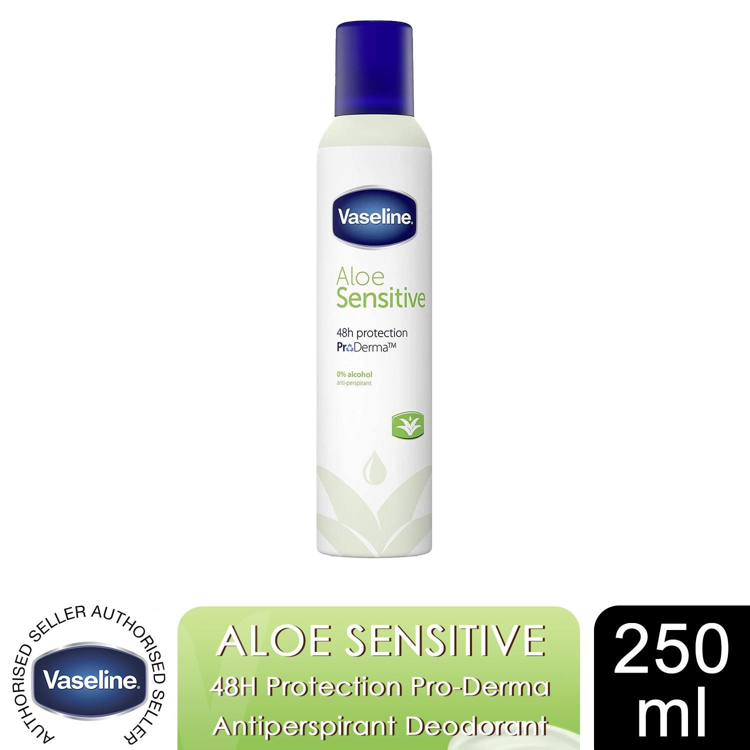 Vaseline Aloe Sensitive Anti-Perspirant Deodorant Spray Women 48Hr 250ml