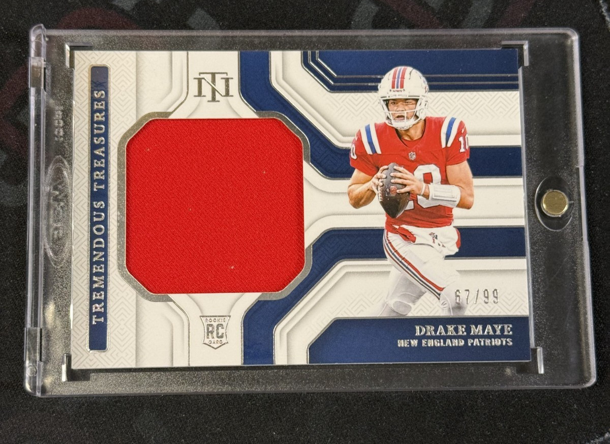 2024 National Treasures Drake Maye 67/99 RC Tremendous Treasures SP Patriots