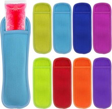 Popsicle Holders 8 Pcs Popsicle Sleeves Freezer Ice Pop Sleeves Colorful Ice Pop
