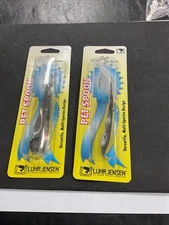 2pc Luhr Jensen Pet 17 Spoon Tony Accetta  Chrome W White Feather