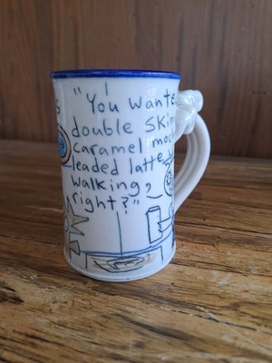 Tom Edwards Wallyware Mug  Wally realizes coffee is a sad metaphor...  Cartoon
