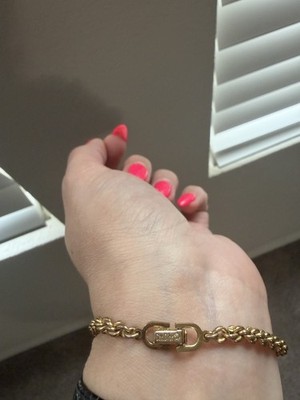 CHRISTIAN DIOR Gold Rope Bracelet with CD Clasp | eBay