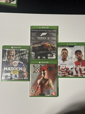 Xbox One Game Bundle Madden NFL 25 (2013) Madden 22 Forza 5 WWE 2K15 Tested CIB