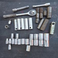 Proto 1/2" Drive Ratchet Adapters and SAE Sockets Assorted USA Made