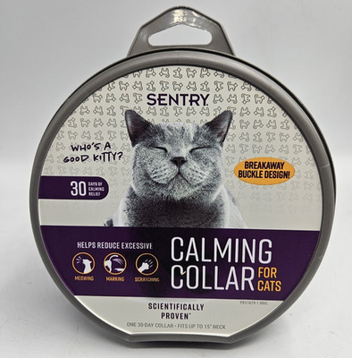Sentry Calming Collar for Cats, Purple 30-Day Collars Fits Up To 15  Neck