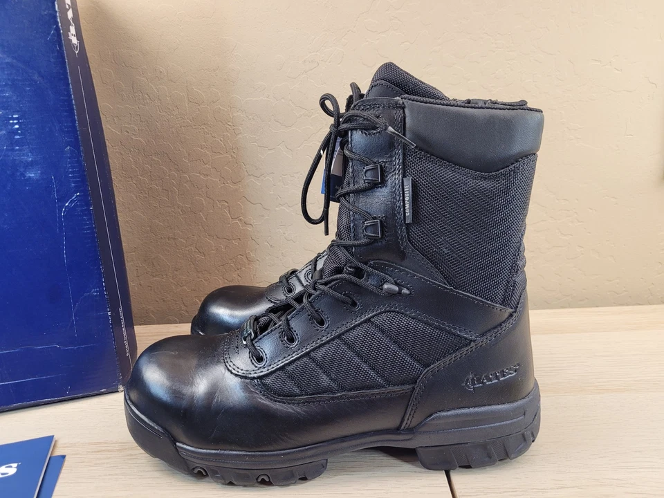 Puntera de seguridad compuesta con cremallera lateral Bates Tactical Sport #E02263 8" negra para hombre 10 M Foto 2 de 4