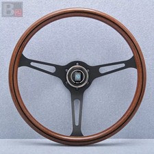 Nardi Nd Classic 380mm Steering Wheel Mahogany Wood Black Spoke