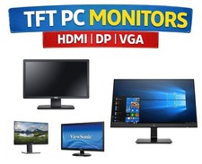 Cheap 20-30" TFT PC Monitor HDMI DP VGA Screen Multiple Sizes