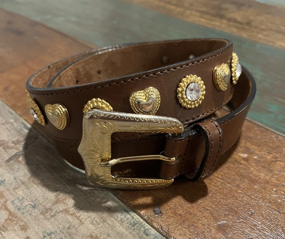 ベルト 70s SaksFifthAvenue Vintage Leather Belt Saks Fifth Avenue Belt Black Large Embossed Croc Leather Gold Tone