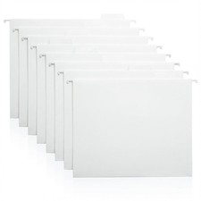 8 Pack White Hanging File Folders Letter Size...
