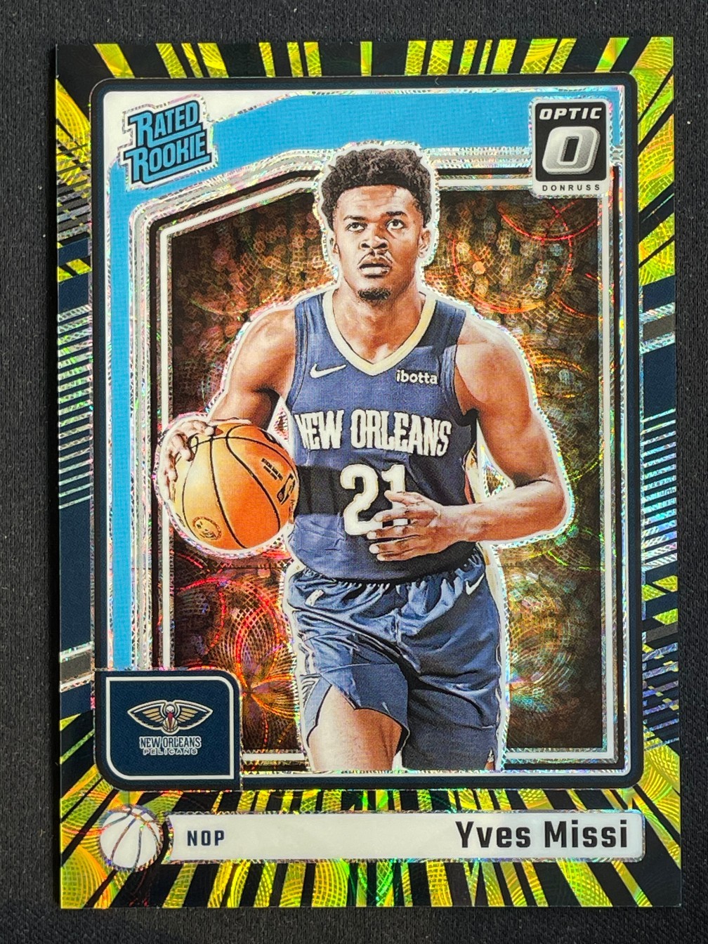 Yves Missi 2024-25 Panini Donruss Optic RC Electricity Prizm /75 #265