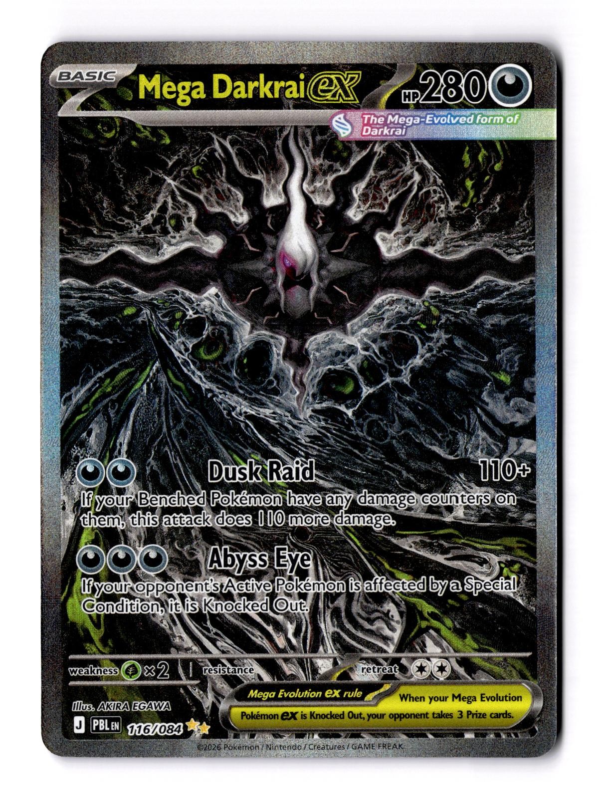 Mega Darkrai ex 116/084 Special Illustration Rare Pitch Black Pokemon Holo NM