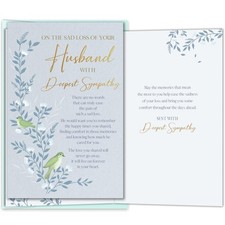 Nicavvi Sympathy Card for Loss of Husband, 8.1 x 5.3 inches, Husband