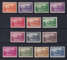 NORFOLK ISLAND 1947-59 Ball Bay set of 14 SG 1-12, 6a, 12a MH/* (CV &pound;35)