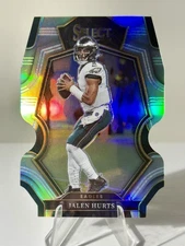 2022 Panini Select - Premier Level Jalen Hurts #179 Black & Green Prizm Die-Cut