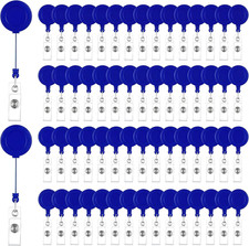 200 Pcs Retractable Badge Reels Bulk Retractable Badge Holders with Clips ID Hol