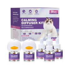 Cat Calming Pheromone Diffuser Set w/ 4 Refills  Stress  Anxiety Relief