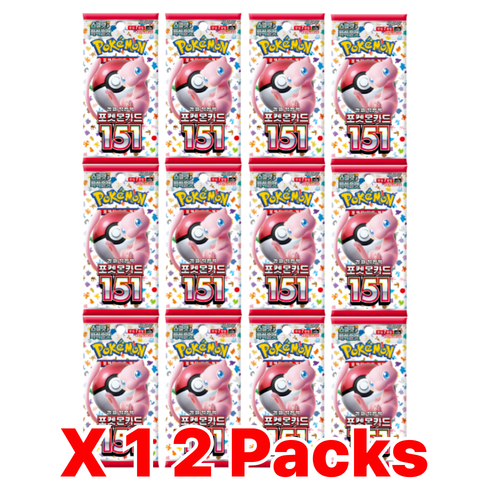 Pokemon 151 Booster 12 Packs + 3 Random pack TCG Card Booster Korean | eBay
