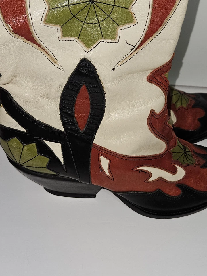 BCBGirls размер 8,5 многоцветный полный кожаные ковбойские сапоги - Изображение 4 из 4