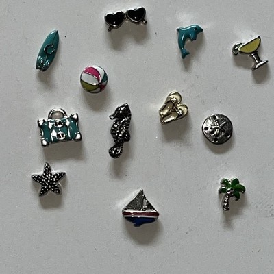 12 Floating Charms Beach Themed Lot For Your Origami Owl Locket