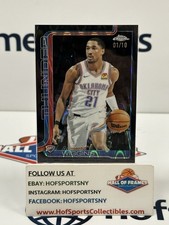 2025 Topps Chrome Basketball Aaron Wiggins Black Wave Refractor #1/10 THUNDER