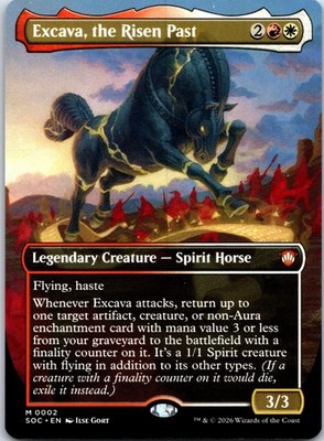 Excava, the Risen Past (Borderless) 2 Commander: Secrets of Strixhaven NM