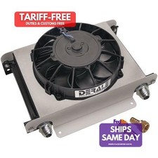 Derale DER15865 Plate Type Aluminum Fluid Cooler and Fan Universal Performance