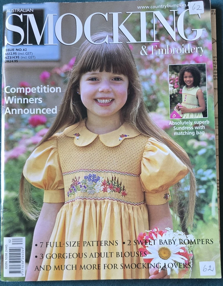 Mameluco Tren Vasco Top Campesino Adulto De Colección Corazón Patrón Smocking Revista 62 Foto 2 de 4