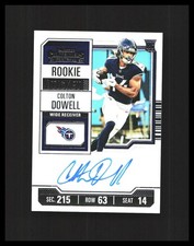 2023 Colton Dowell Rookie Card Auto - Panini Contenders  #159 Tennessee Titans 
