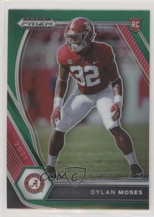 2021 Panini Prizm Draft Picks Green Prizm Dylan Moses #140 10uo
