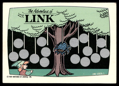 Zelda 2 The Adventures of Link 1989 Topps Nintendo Scratch-Off #5 Unscratched