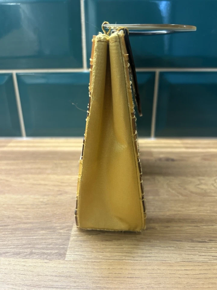 Rare 1960s Vietnamese Tortoiseshell Tile Handbag Bakelite Handles, Vintage Piece - Image 3 of 4