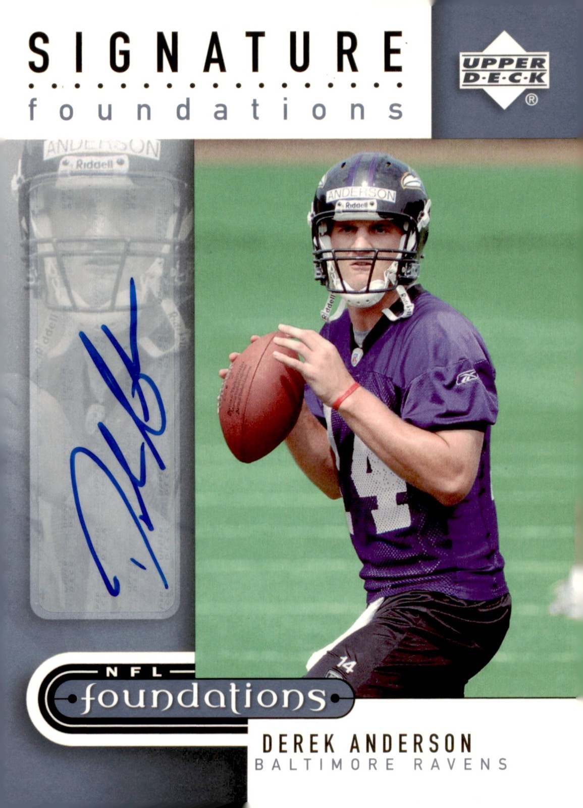 Derek Anderson Upper Deck Foundations Signature Foundations #SFDA Base